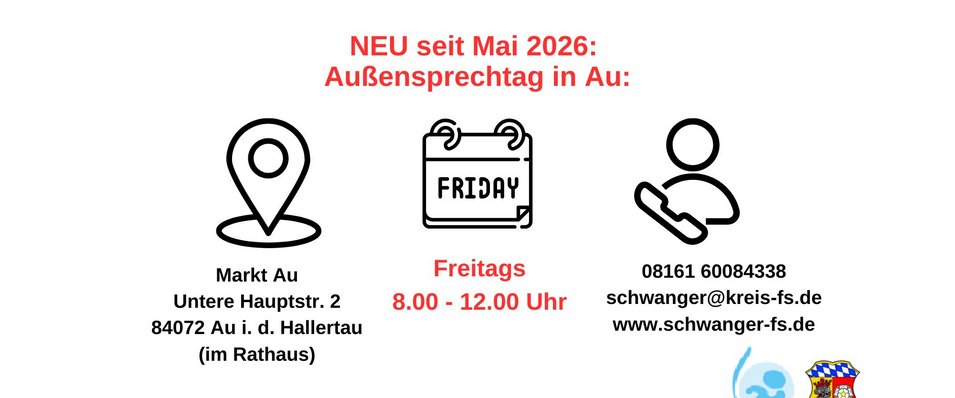 Au&szlig;ensprechtag freitags in Au seit Mai 2026